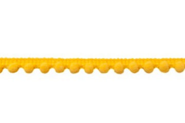 Bommelborte mini (7 mm), gelb, 0,5 m